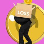 Advantages, Disadvantages - Illustration of man carrying box of financial loss on back